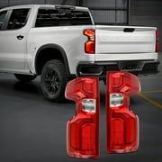 Tail Lights Assembly Fit Chevy Silverado 1500 2019 2020 2021 2022 2023 Chevrolet 2500 3500 HD 2500HD 3500HD Rear Brake Turn Signal Back Up Taillight Left Driver Right Passenger Side